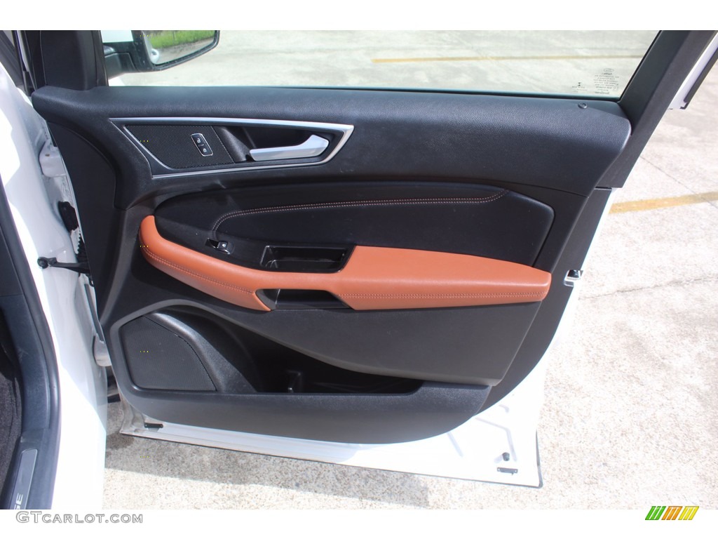 2017 Ford Edge Titanium Cognac Door Panel Photo #138516930