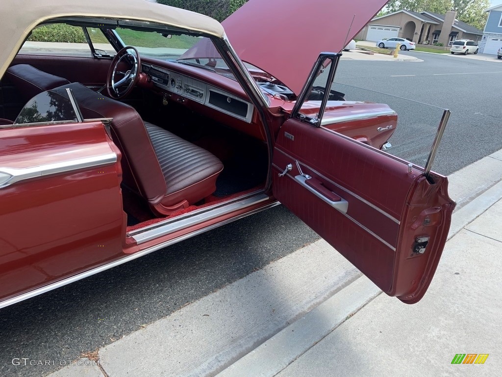 1965 Dodge Coronet 440 Convertible Brown/Burgundy Door Panel Photo #138519423