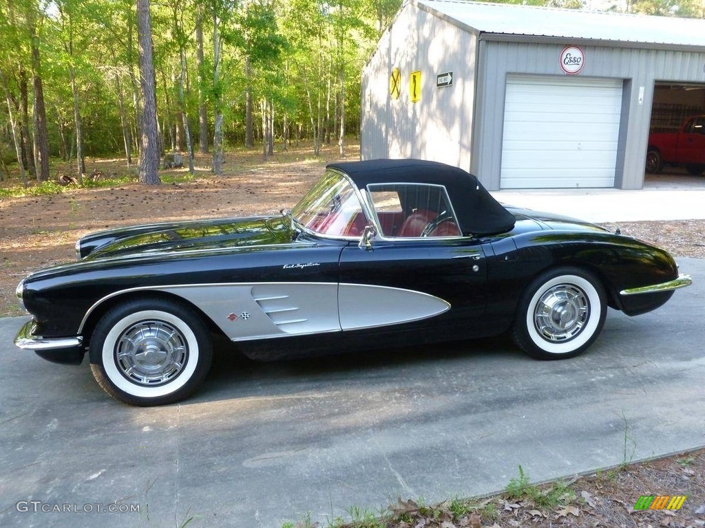 Tuxedo Black 1959 Chevrolet Corvette Convertible Exterior Photo #138519873