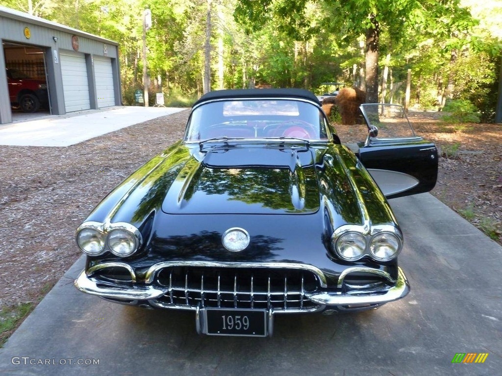 1959 Corvette Convertible - Tuxedo Black / Red photo #7