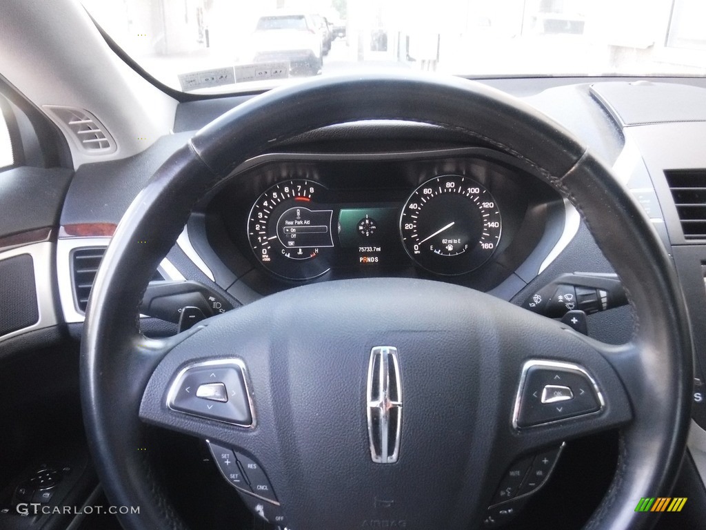 2015 Lincoln MKZ AWD Ebony Steering Wheel Photo #138520269