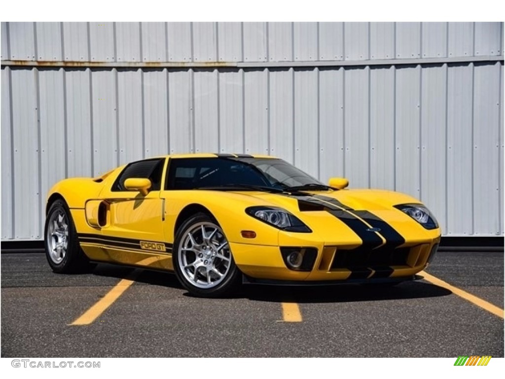 Screaming Yellow 2005 Ford GT Standard GT Model Exterior Photo #138521055