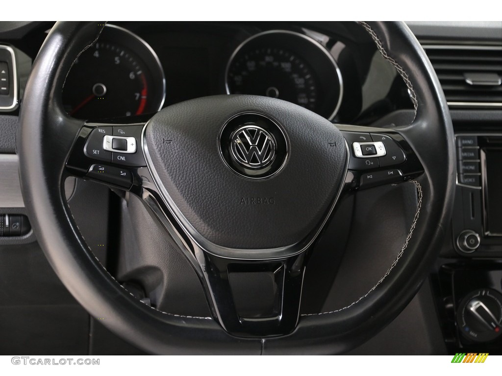 2017 Volkswagen Jetta Sport Black/Ceramique Steering Wheel Photo #138521799
