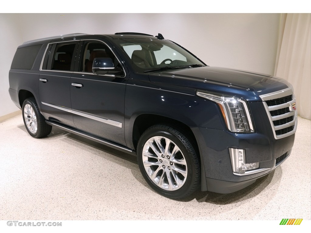 Dark Adriatic Blue Metallic 2019 Cadillac Escalade Premium Luxury 4WD Exterior Photo #138524004
