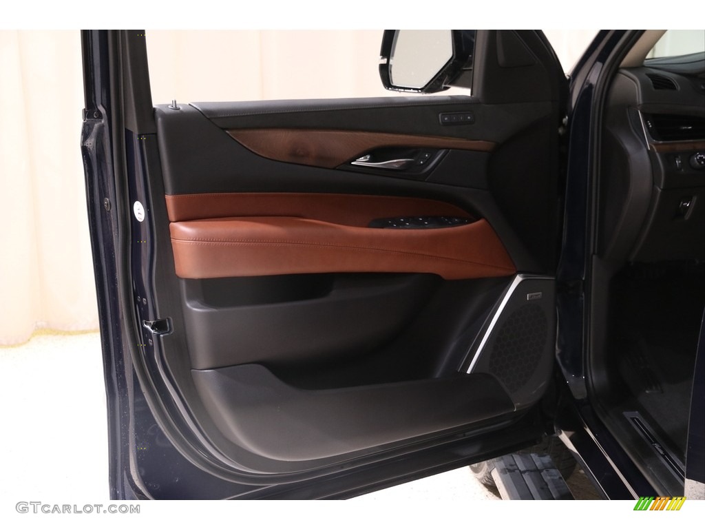 2019 Cadillac Escalade Premium Luxury 4WD Kona Brown/Jet Black Accents Door Panel Photo #138524058
