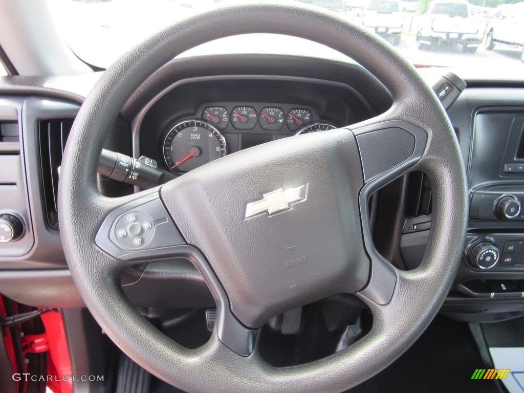2016 Chevrolet Silverado 1500 WT Regular Cab Jet Black Steering Wheel Photo #138524406