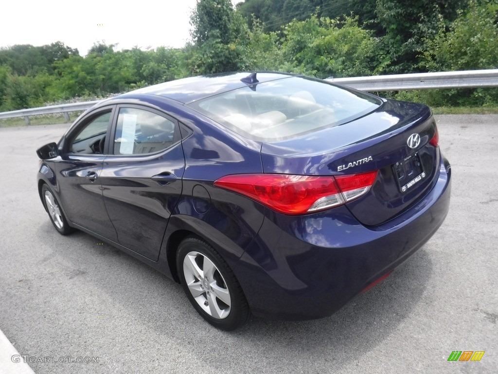 2013 Elantra GLS - Indigo Night / Beige photo #7