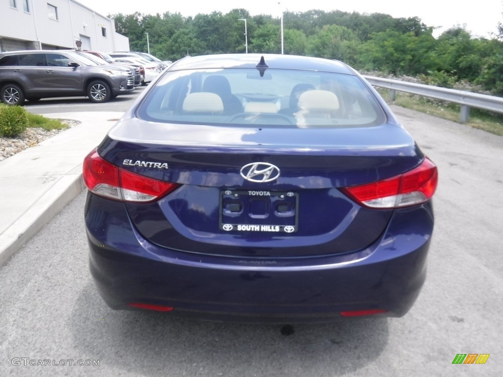 2013 Elantra GLS - Indigo Night / Beige photo #8