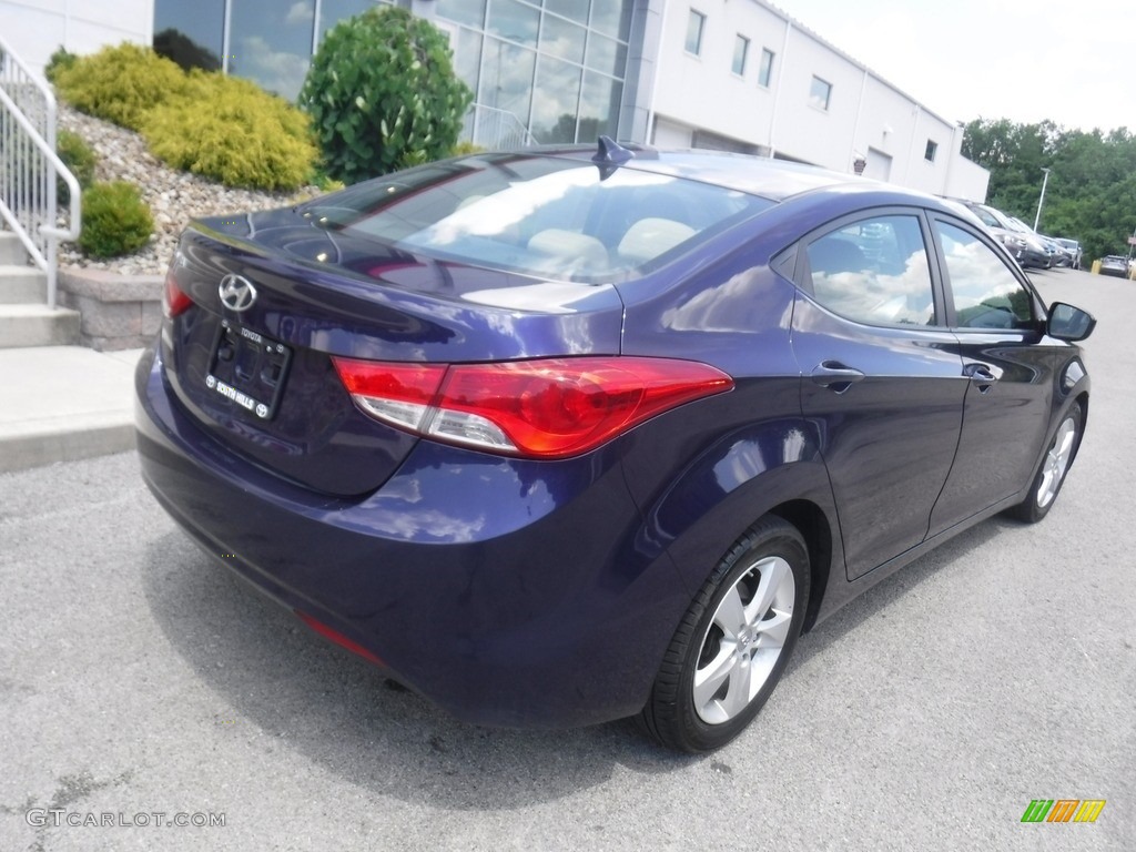 2013 Elantra GLS - Indigo Night / Beige photo #9