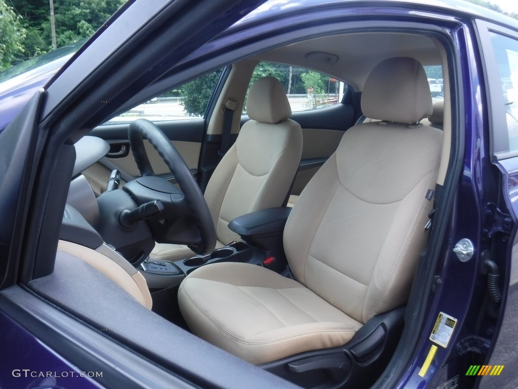 2013 Elantra GLS - Indigo Night / Beige photo #11