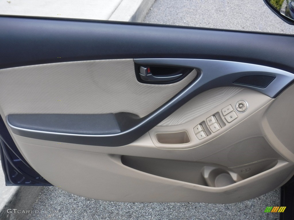 2013 Elantra GLS - Indigo Night / Beige photo #12