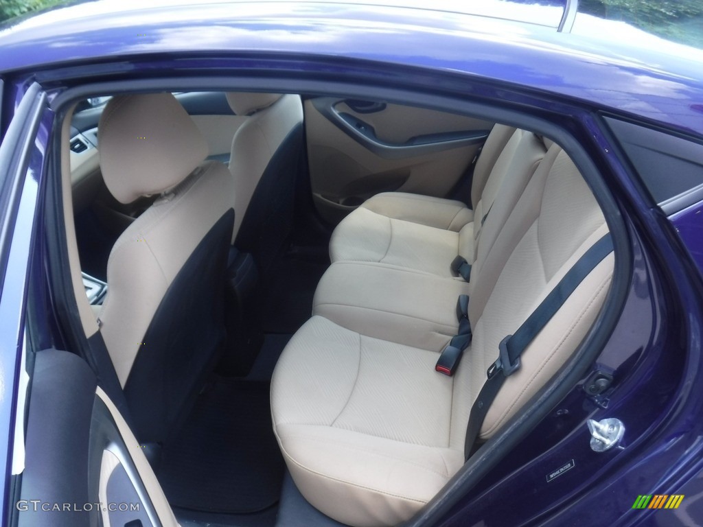 2013 Elantra GLS - Indigo Night / Beige photo #22