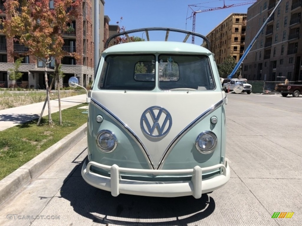 Light Green 1958 Volkswagen Bus T2 Transporter Pick Up Exterior Photo #138524862