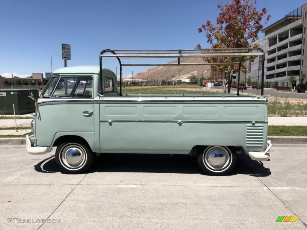 Light Green 1958 Volkswagen Bus T2 Transporter Pick Up Exterior Photo #138524919