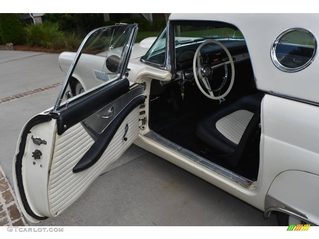 Black/White Interior 1956 Ford Thunderbird Roadster Photo #138526275