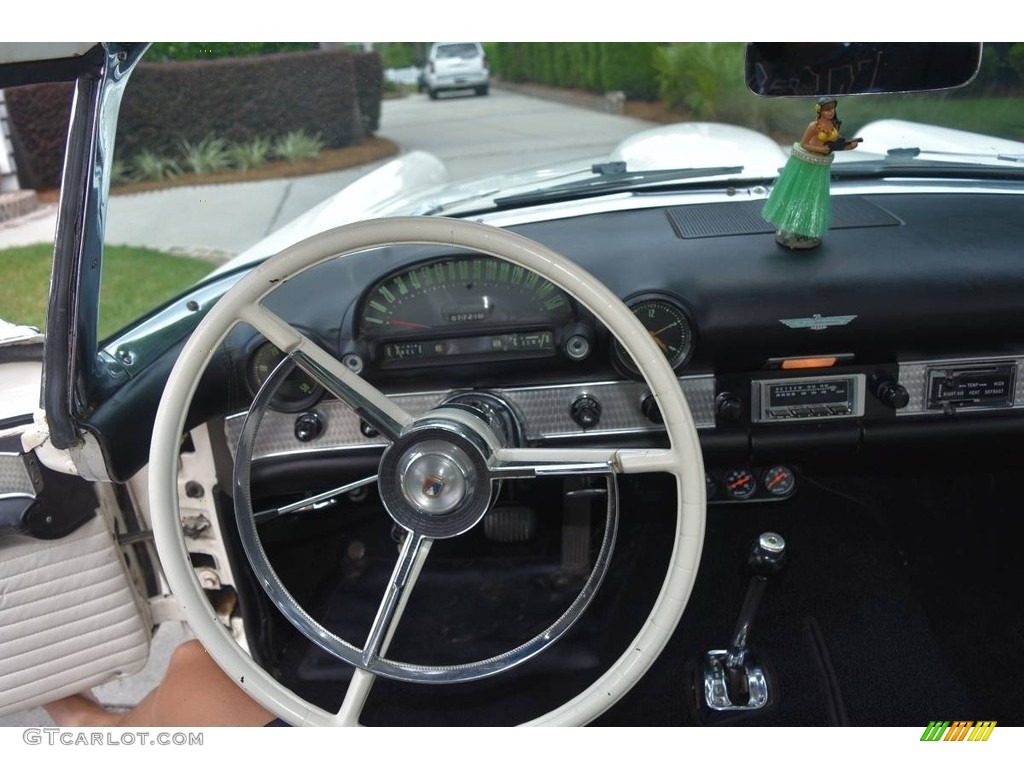 1956 Ford Thunderbird Roadster Black/White Dashboard Photo #138526299