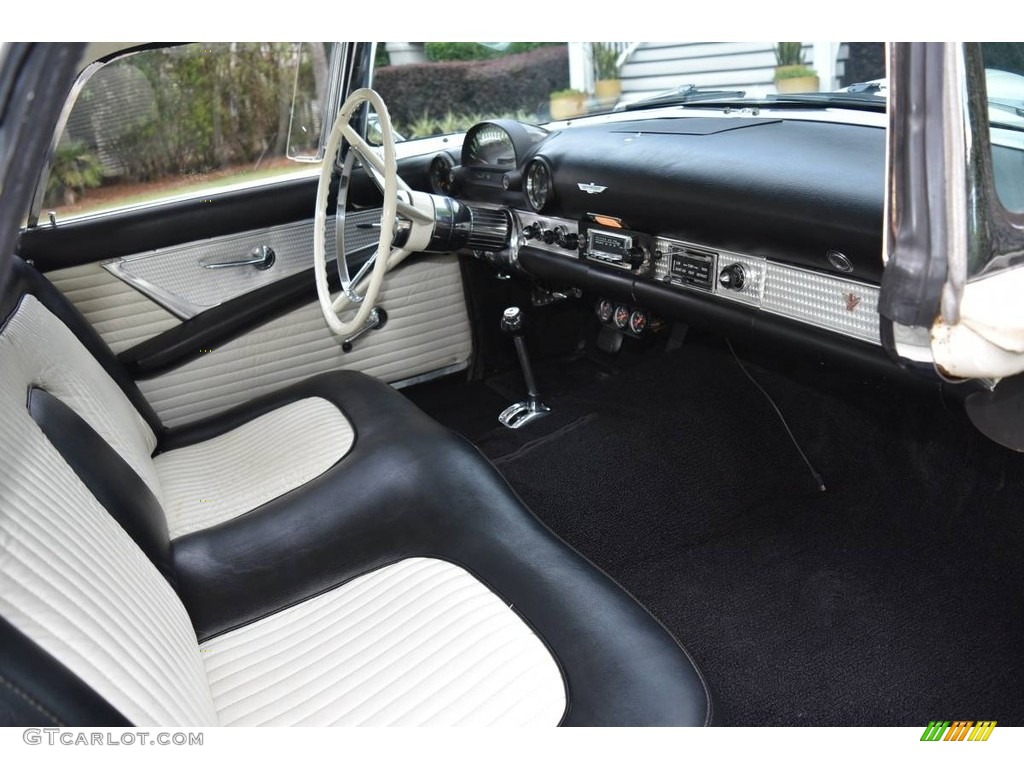 Black/White Interior 1956 Ford Thunderbird Roadster Photo #138526344