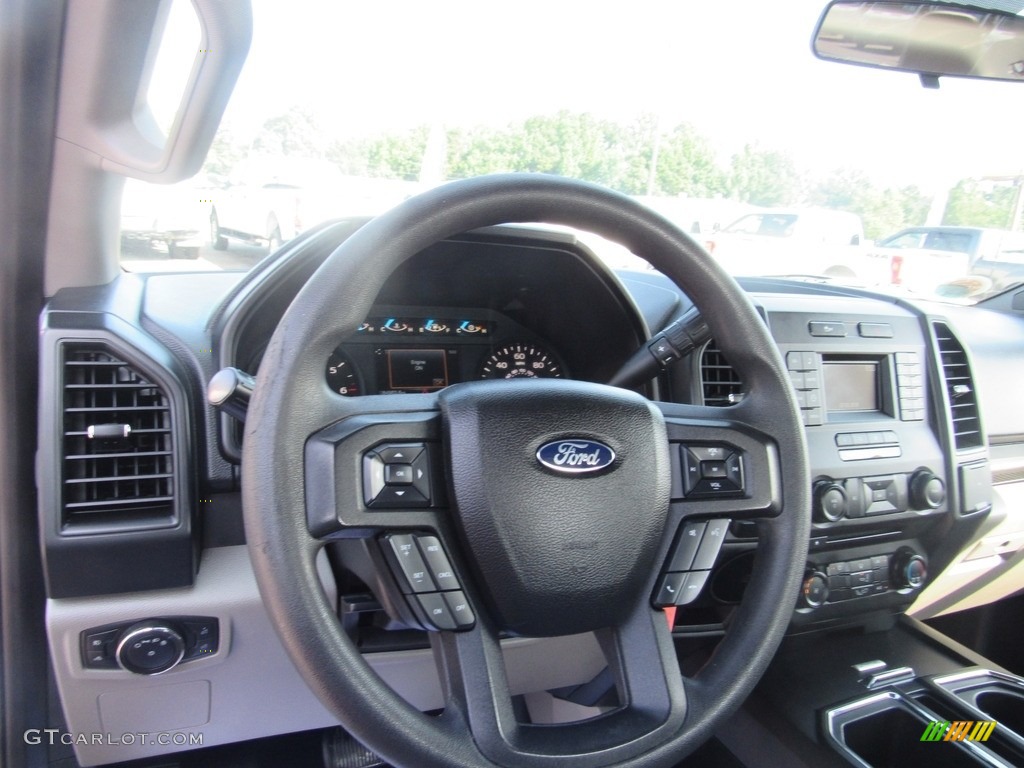 2015 Ford F150 XL SuperCab Medium Earth Gray Steering Wheel Photo #138527835
