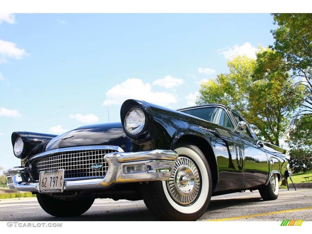 1957 Thunderbird Convertible - Raven Black / Black/White photo #2