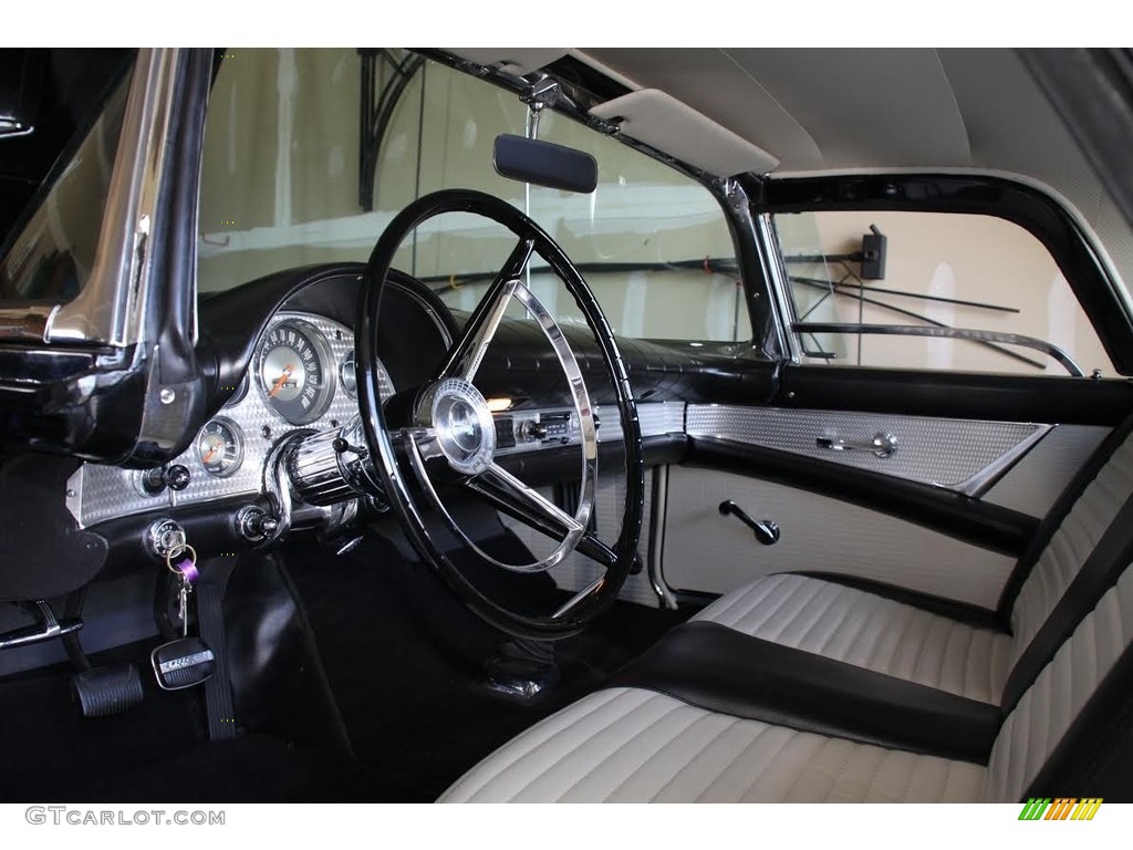 1957 Ford Thunderbird Convertible Black/White Dashboard Photo #138531183