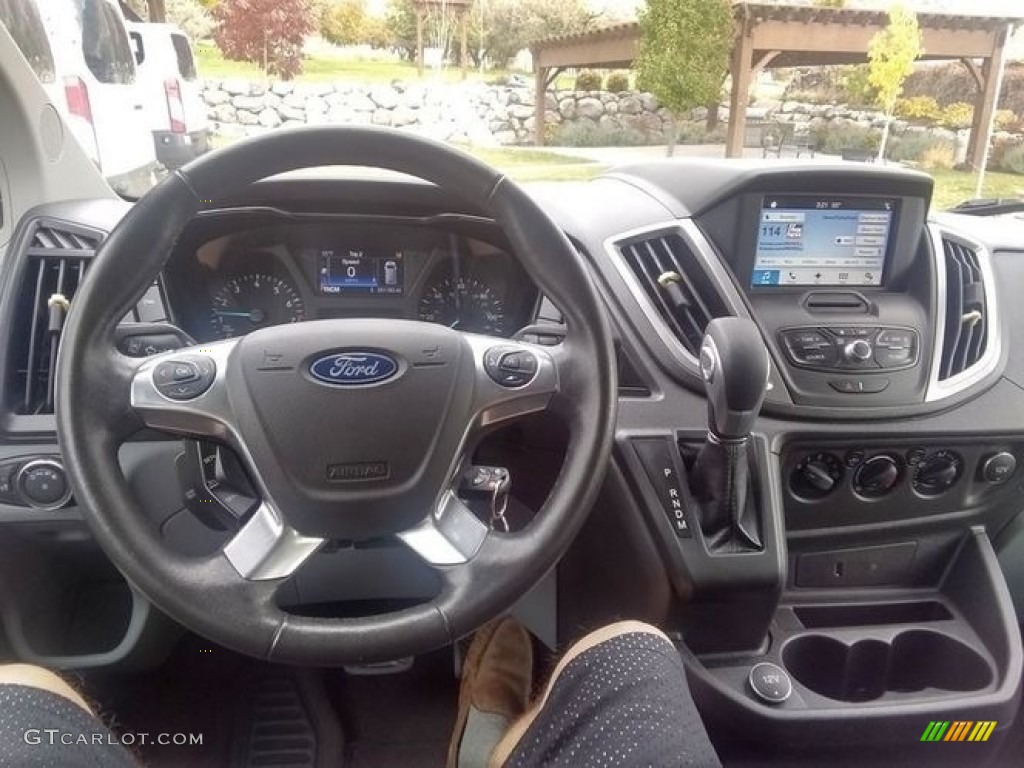 2017 Ford Transit Wagon XLT 350 MR Long Charcoal Black Dashboard Photo #138531786