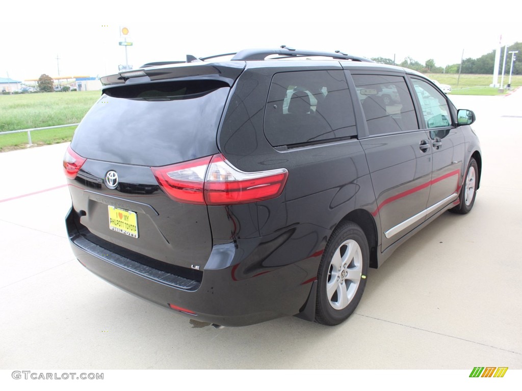 2020 Sienna LE - Midnight Black Metallic / Ash photo #9