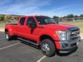 Vermillion Red 2011 Ford F450 Super Duty Lariat Crew Cab 4x4 Dually Exterior