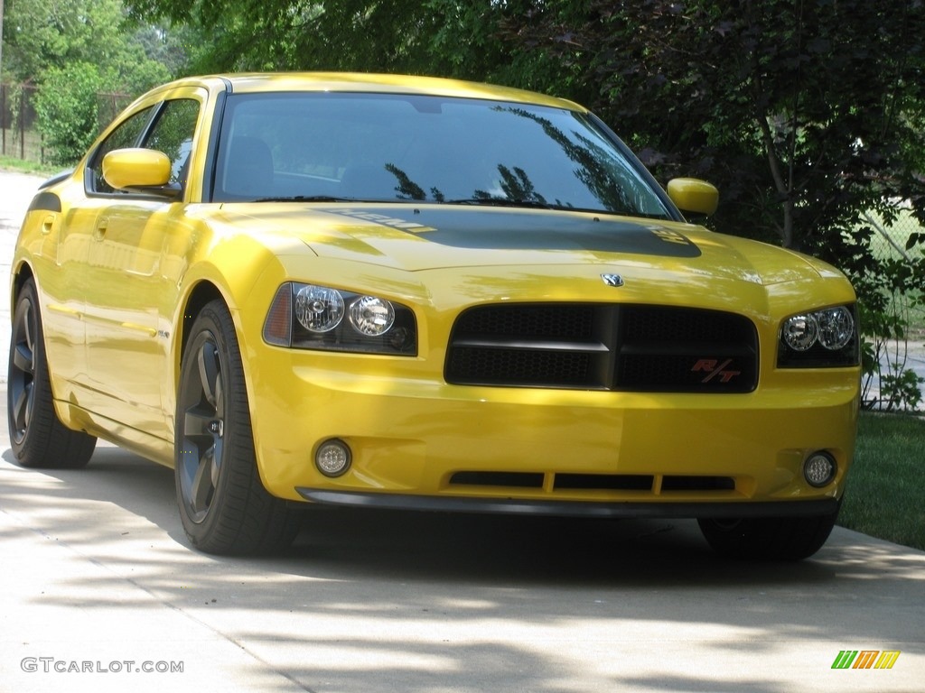 2006 Charger R/T Daytona - Top Banana Yellow / Dark Slate Gray/Light Slate Gray photo #1