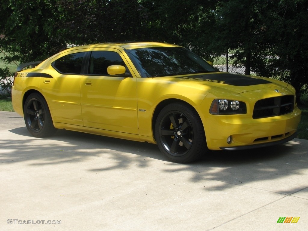 2006 Charger R/T Daytona - Top Banana Yellow / Dark Slate Gray/Light Slate Gray photo #2