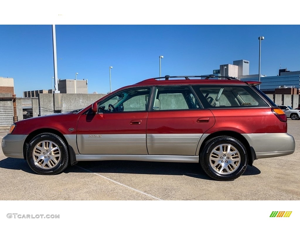 2002 Legacy L Wagon - Regatta Red Pearl / Beige photo #6