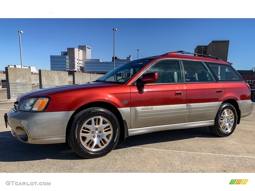 Regatta Red Pearl 2002 Subaru Legacy L Wagon Exterior Photo #138536484