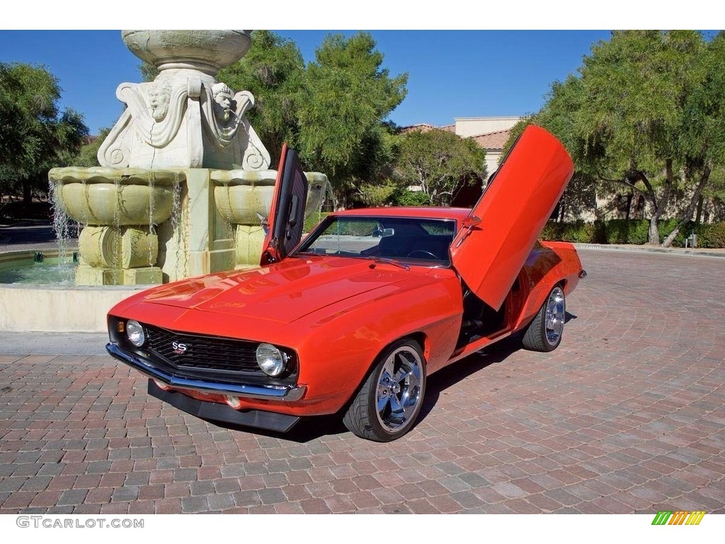 1969 Camaro SS Coupe - Orange Pearl Mist / Black photo #11
