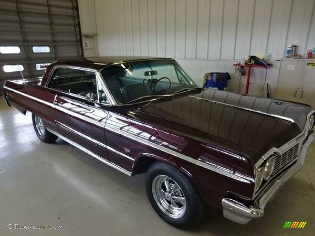 1964 Impala SS Coupe - Black Cherry Metallic / Silver photo #4