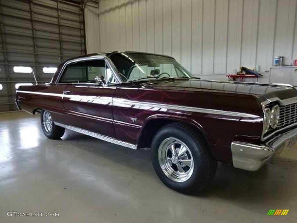 1964 Impala SS Coupe - Black Cherry Metallic / Silver photo #6