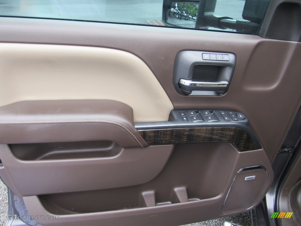 2016 GMC Sierra 3500HD Denali Crew Cab 4x4 Cocoa/Dune Door Panel Photo #138539262