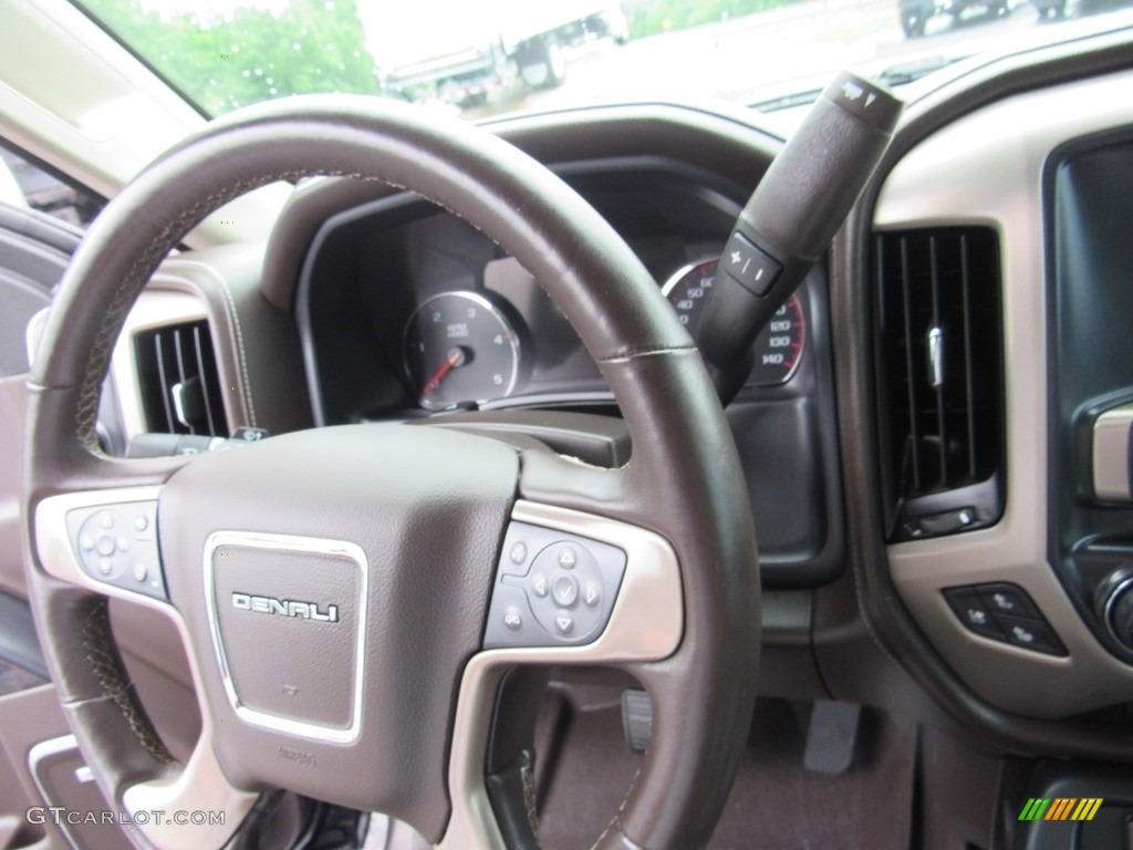 2016 GMC Sierra 3500HD Denali Crew Cab 4x4 Cocoa/Dune Steering Wheel Photo #138539442