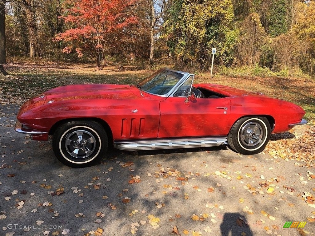 Rally Red 1966 Chevrolet Corvette Sting Ray Convertible Exterior Photo #138539995
