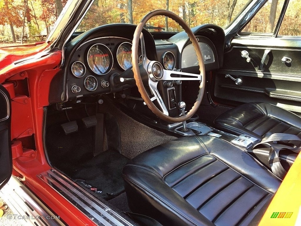 Black Interior 1966 Chevrolet Corvette Sting Ray Convertible Photo #138540048
