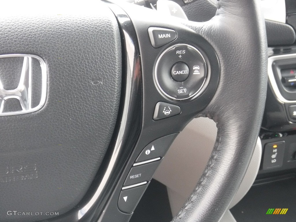 2016 Honda Pilot Touring AWD Gray Steering Wheel Photo #138541305
