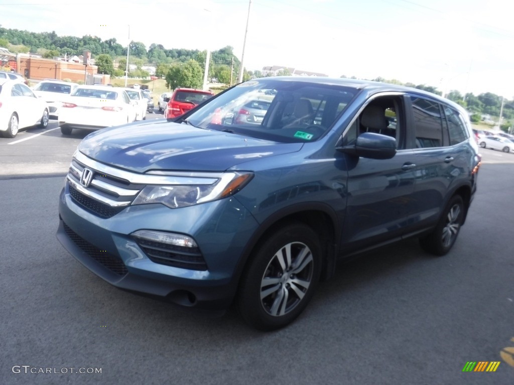 2016 Pilot EX AWD - Steel Sapphire Metallic / Gray photo #4