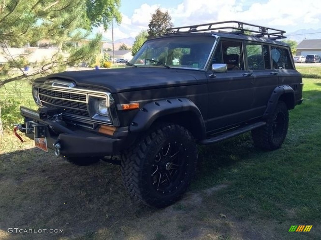 Charcoal Metallic 1986 Jeep Grand Wagoneer Standard Grand Wagoneer Model Exterior Photo #138544362