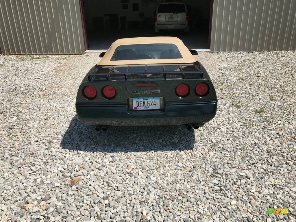 1990 Corvette Convertible - Polo Green Metallic / Saddle photo #3