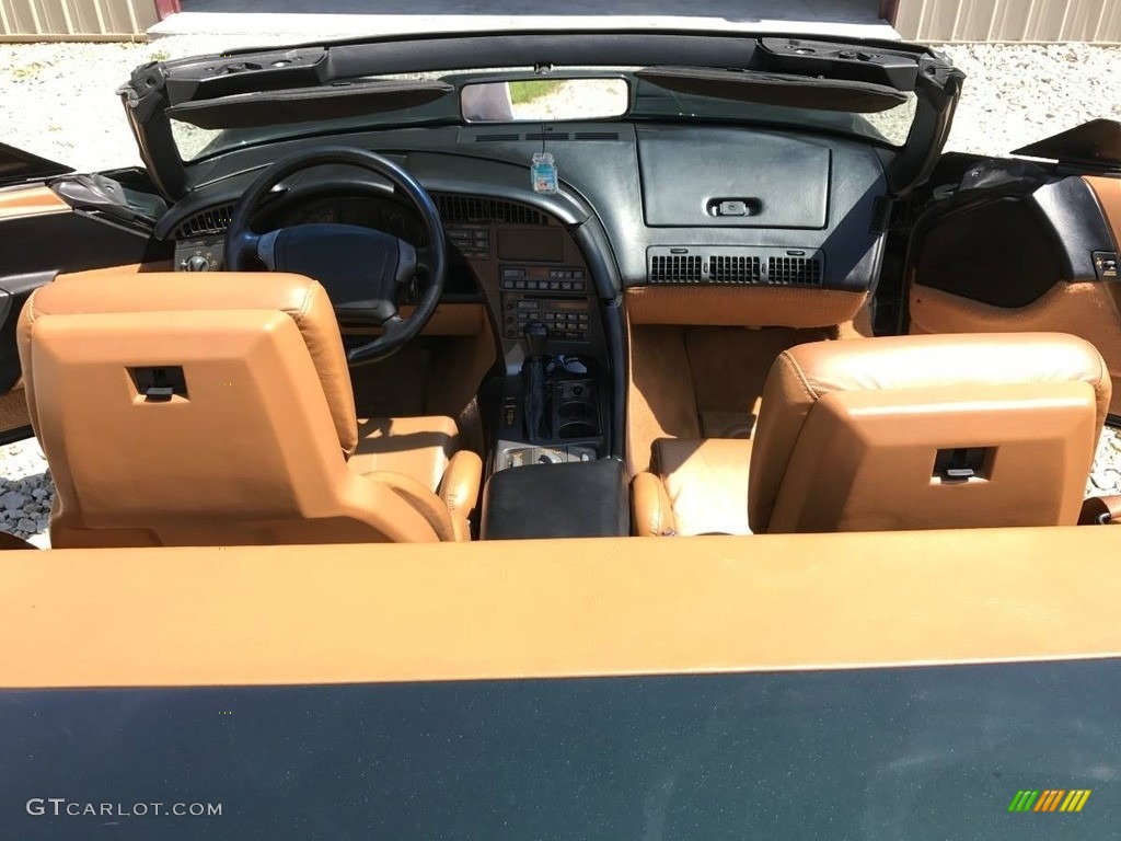 1990 Corvette Convertible - Polo Green Metallic / Saddle photo #5