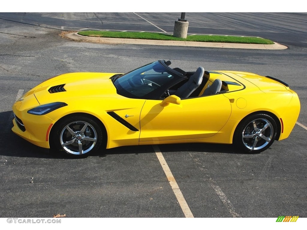 2015 Corvette Stingray Convertible - Velocity Yellow Tintcoat / Gray photo #1