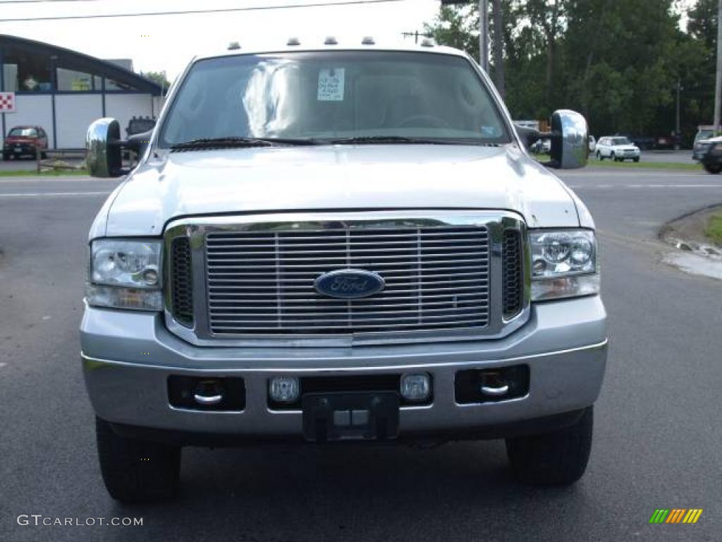 2004 F250 Super Duty Lariat Crew Cab 4x4 - Silver Metallic / Medium Flint photo #3