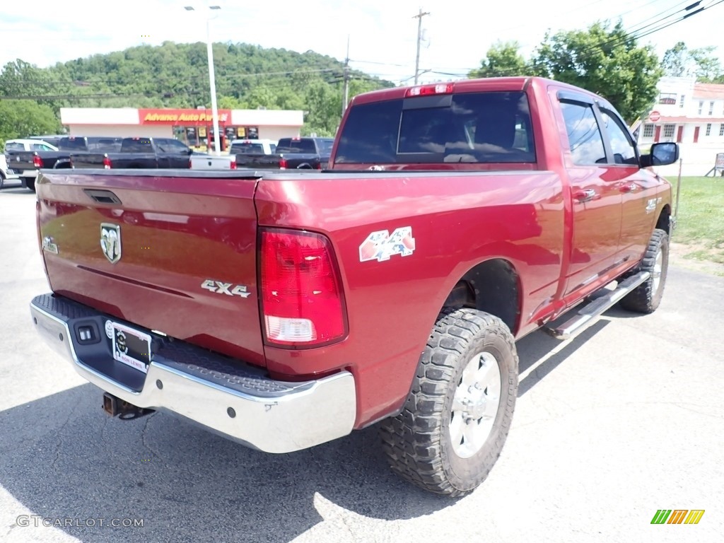 2015 2500 SLT Crew Cab 4x4 - Deep Cherry Red Crystal Pearl / Black/Diesel Gray photo #6