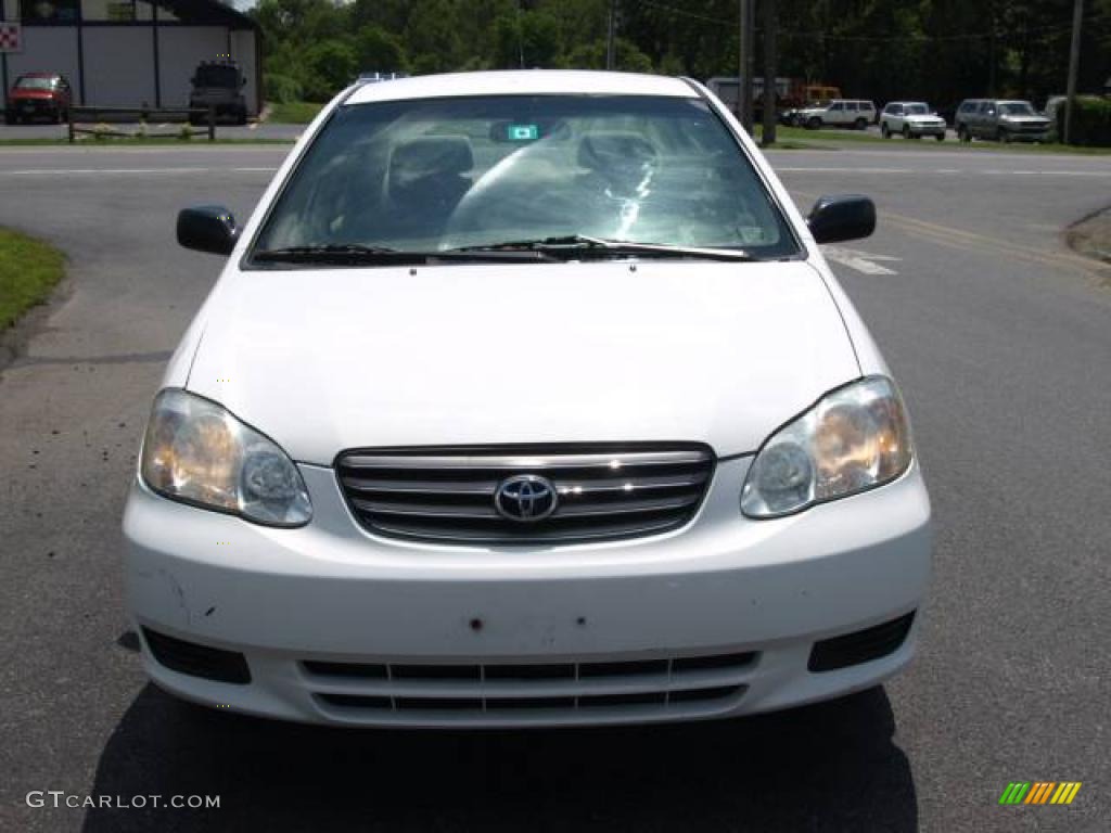 2003 Corolla CE - Super White / Pebble Beige photo #3