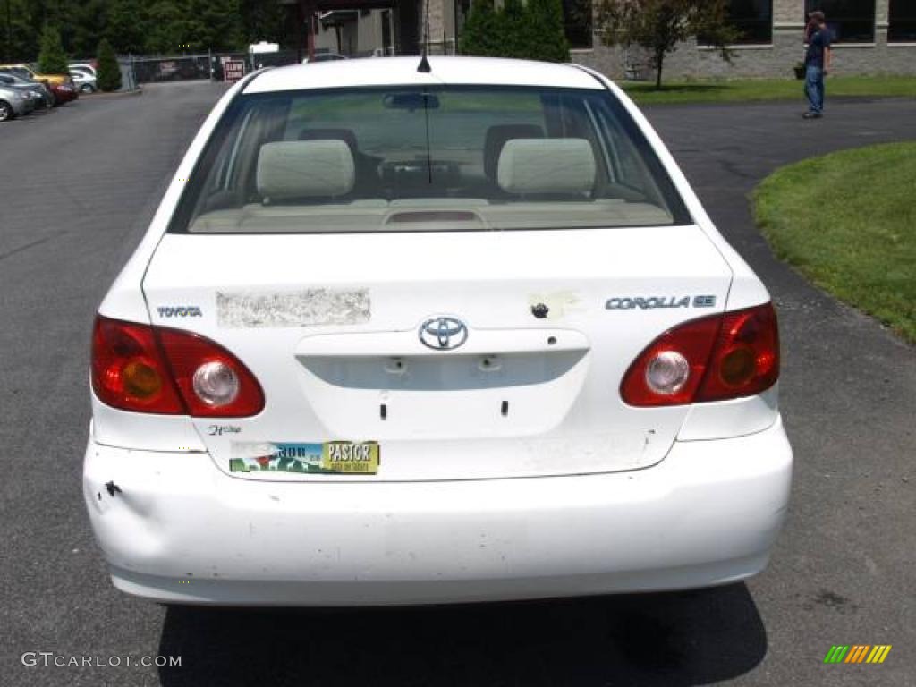 2003 Corolla CE - Super White / Pebble Beige photo #5