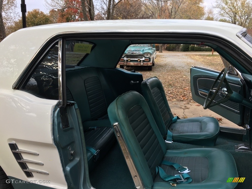 1966 Mustang Coupe - Wimbledon White / Turquoise photo #9