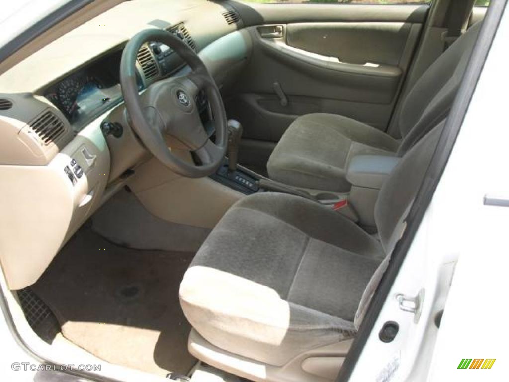 2003 Corolla CE - Super White / Pebble Beige photo #8